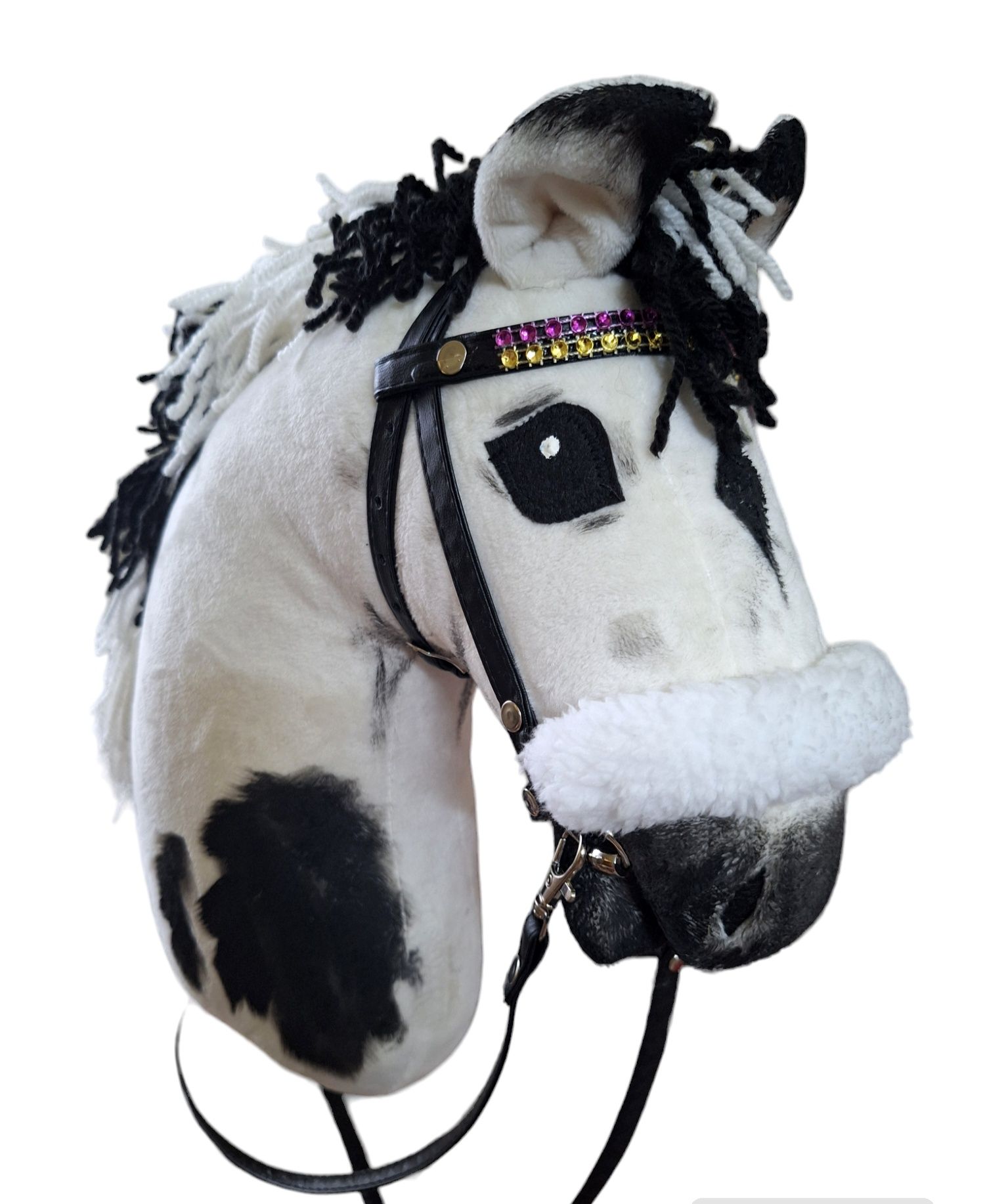 Zestaw Premium ( Hobby horse a3-srokacz ,ogłowie,wędzidło ,wodze znajd