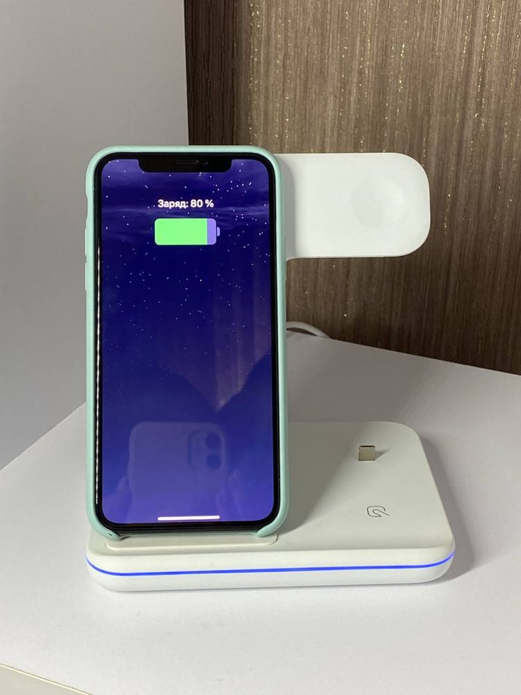 Бездротова зарядка 3 в 1 15 W (iPhone+Apple Watch+AirPods)