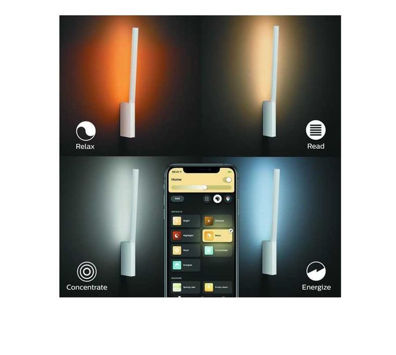 Kinkiet Lampa ścienna  Philips Hue biały zintegrowane źródło LED 12,2W