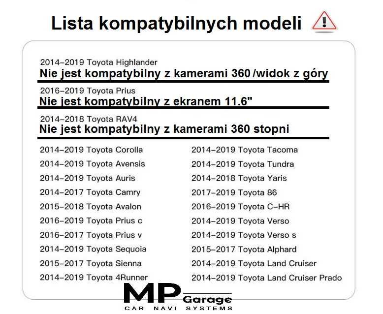 Toyota Apple CarPlay / AndroidAuto / MirrorLink Montaż Gwarancja!!!