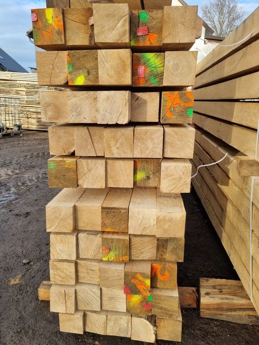 Kantówka dębowa dąb 100x100 drewno słup twarde mocne drzewo tartak dąb