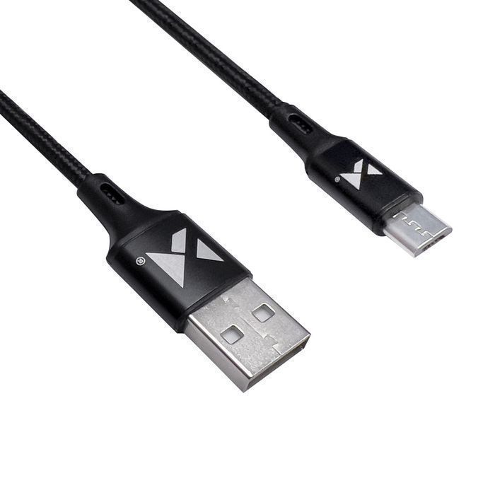 Przewód USB Wozinsky MicroUSB 2,4A 1M Czarny - Szybkie Ładowanie