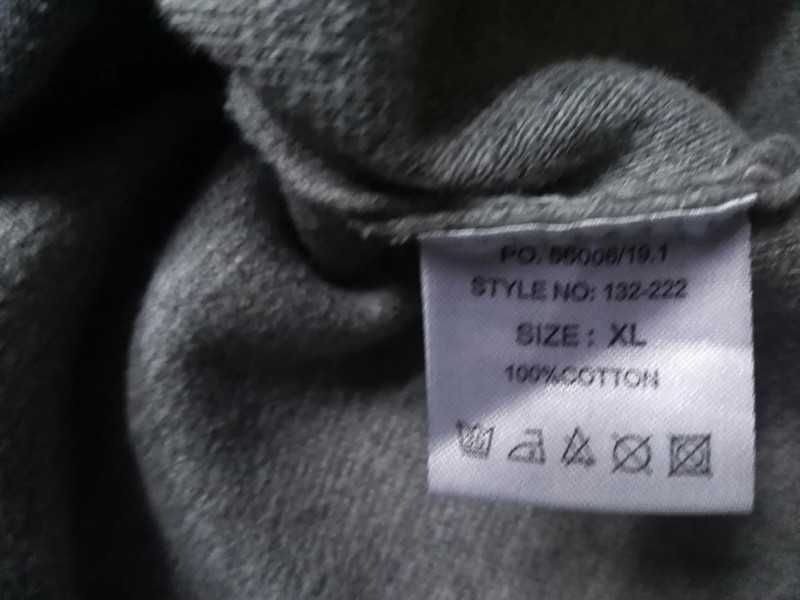 Sweter Micha XL 42 XXL 44 kardigan narzutka szary bawełna