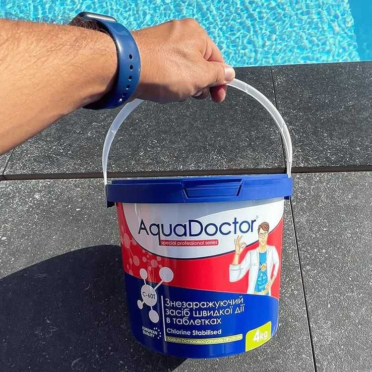 Шок хлор быстрый хлор AquaDoctor C60-T Химия для бассейна в таблетках