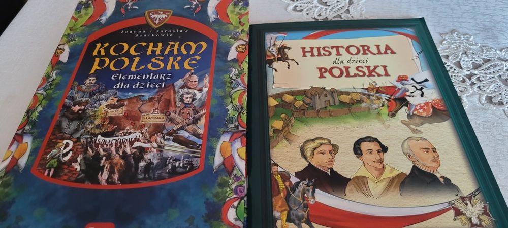 Kocham Polskę elementarz dla dzieci 2 książki historia Polski