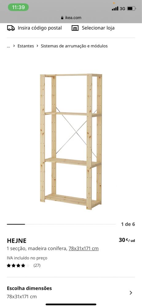 Modulo ikea madeira