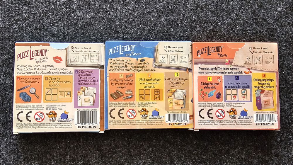 Gra Puzzlegendy Merlin, Robinson, Sherlock Holmes