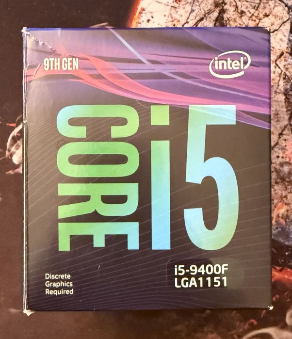 Zestaw: INTEL CORE I5 9400F, chłodzenie intel, pasta temoprzewodząca