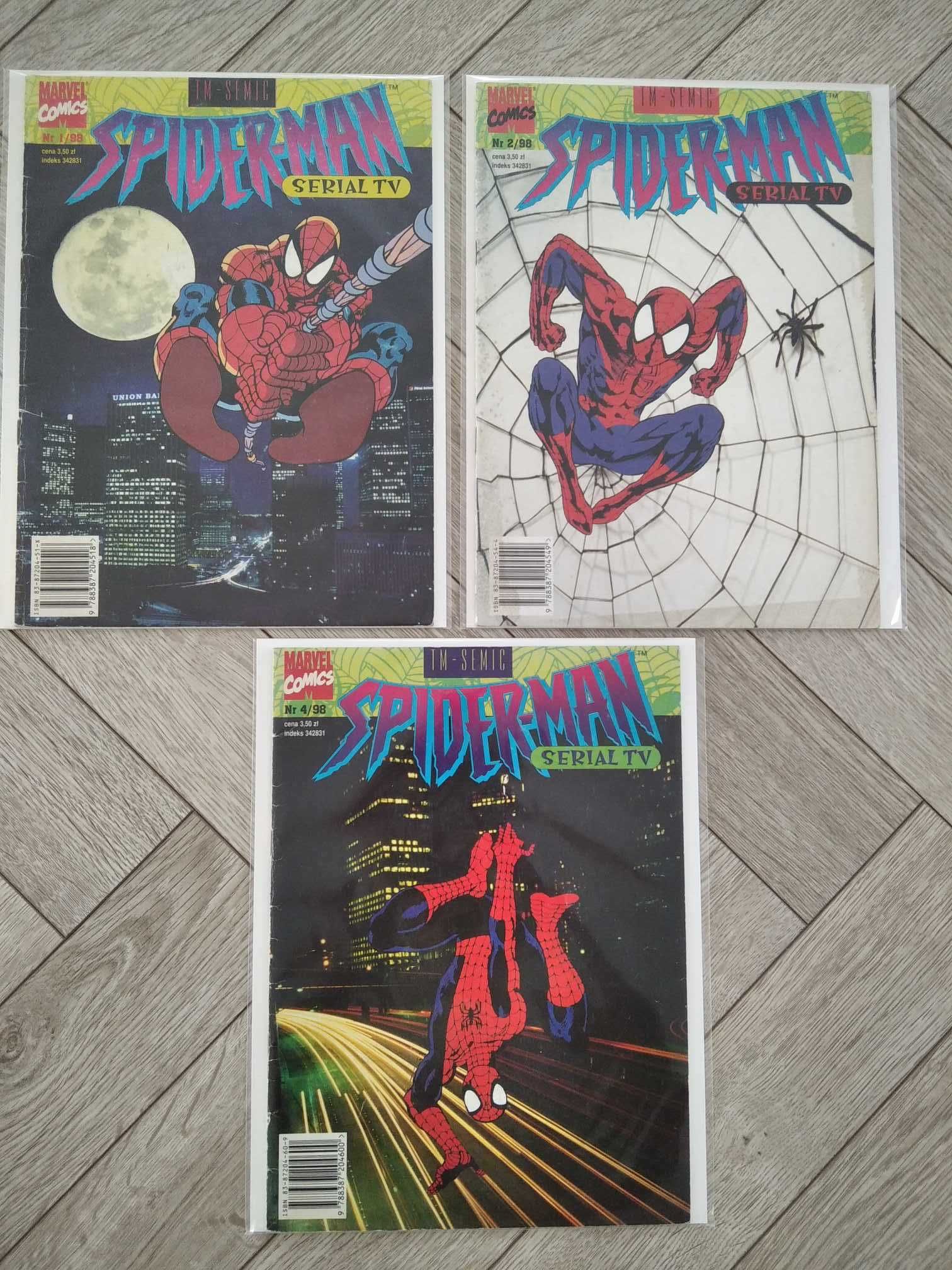 SPIDER-MEN Serial TV 1/98, 2/98, 4/98, TM-Semic, 3 szt.