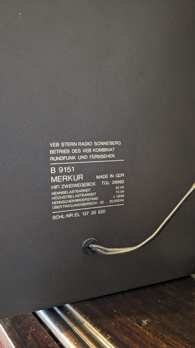 Kolumny niemieckie RFT Merkur B9151 klasyk