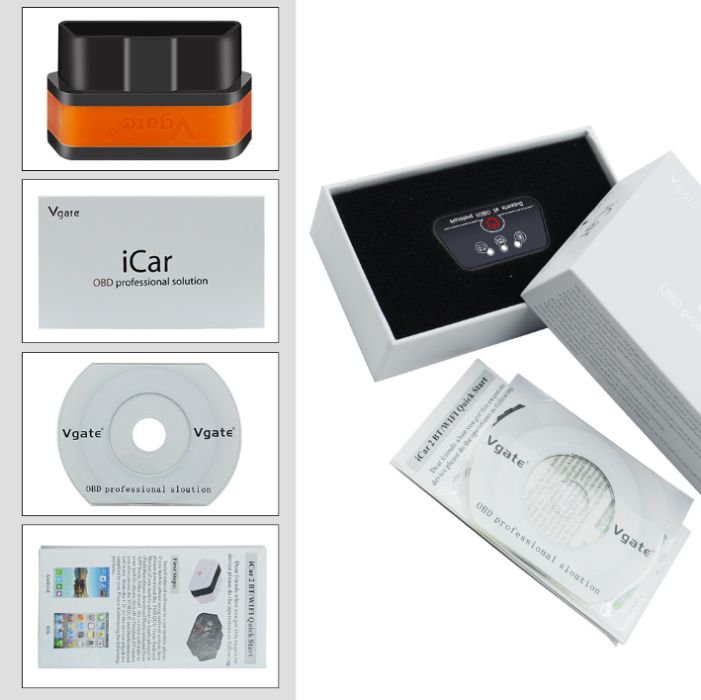 2020г. Aвто сканер Vgate iCar2 v1.5 Bluetooth/блютуз OBD 2/ОБД2 ELM327