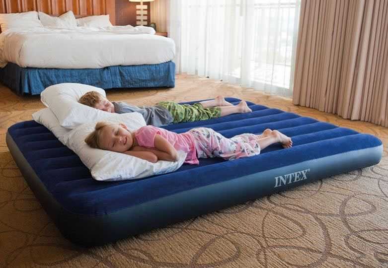 Надувной матрас Intex односпальный двуспальный для сна. Ламзак Каремат