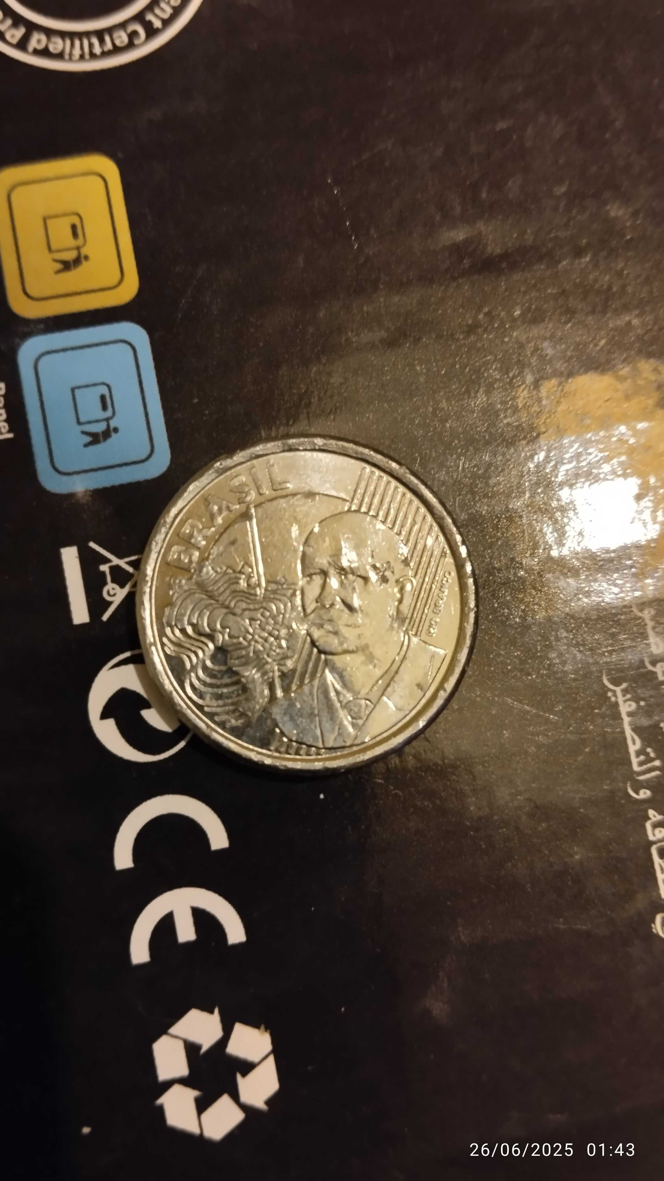 Moeda 50 centavos brasileira 2016