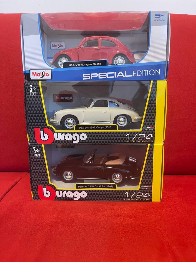 Volkswagen  Beetle Porsche 356 1:18 модель машинка  Bburago