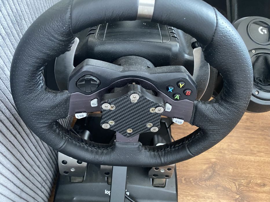 Logitech g920+ shifter +manipulatory+ręczny+ kierownica zamszowa