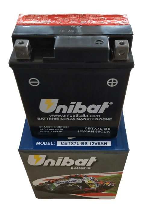 Akumulator Unibat AGM CBTX7L-BS YTX7L-BS ETX7L-BS 6Ah 85A 12V NOWY