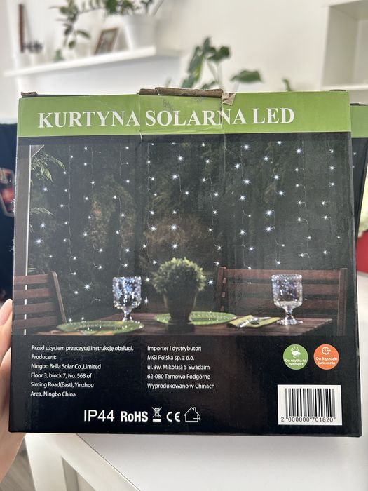 Kurtyna solarna led światełka