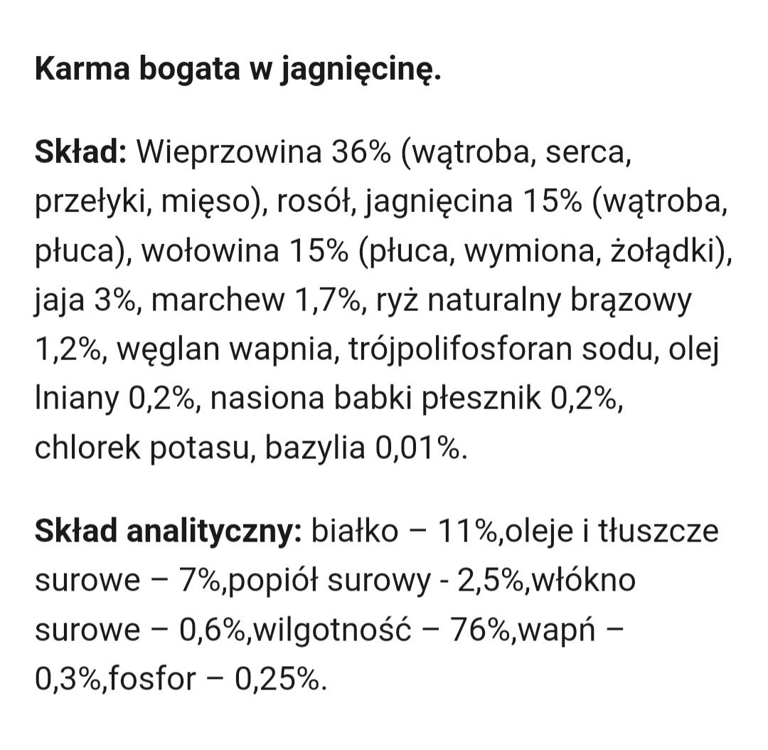 24x800g Dolina Noteci PREMIUM mix dla psa 4 smaki 
Wołowina jagnięcina