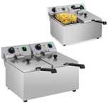 frytownica podwójna gastronomiczna elektryczna 230 v 2 x 3200w 2 qmx