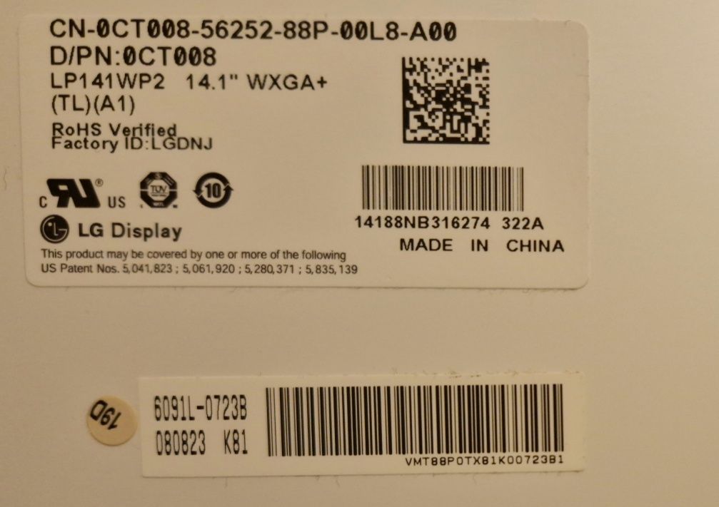 Matryca LG LP141WP2 WXGA+ 14.1" z Dell E6400