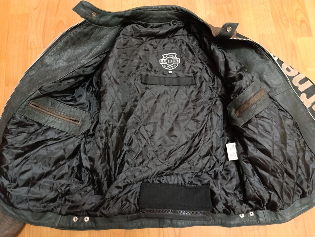 (XL) Шкіряна мотокуртка Melbourne Racing.