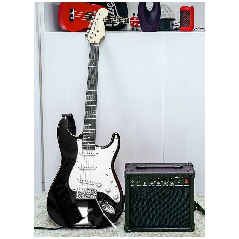 Zestaw Gitara Elektryczna z Piecykiem Gitarowym Pokrowiec + kabel + st