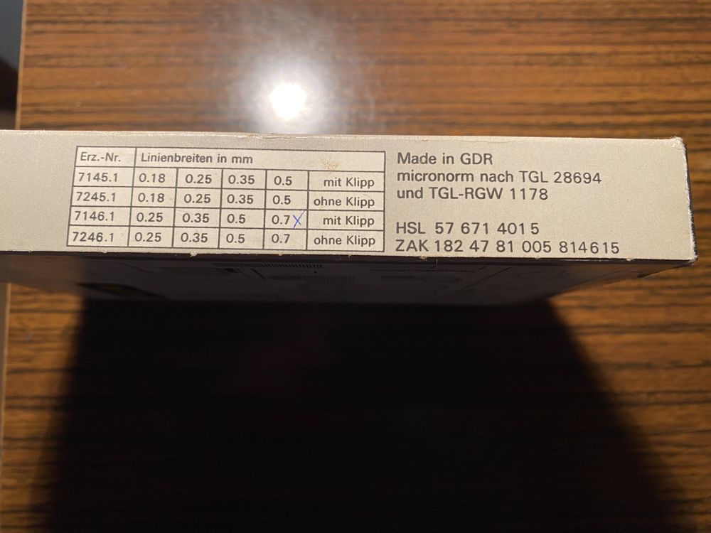 Grafion kreślarski Lin’s 9 plus DDR NRD nowe PRL