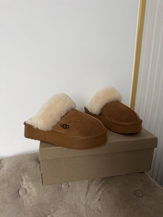 Капці тапочки ugg натуральна овчина замша коробка всі лого фото вживу