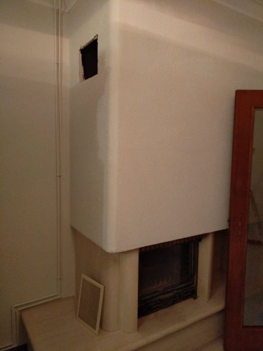 Lareira de sala com pedra