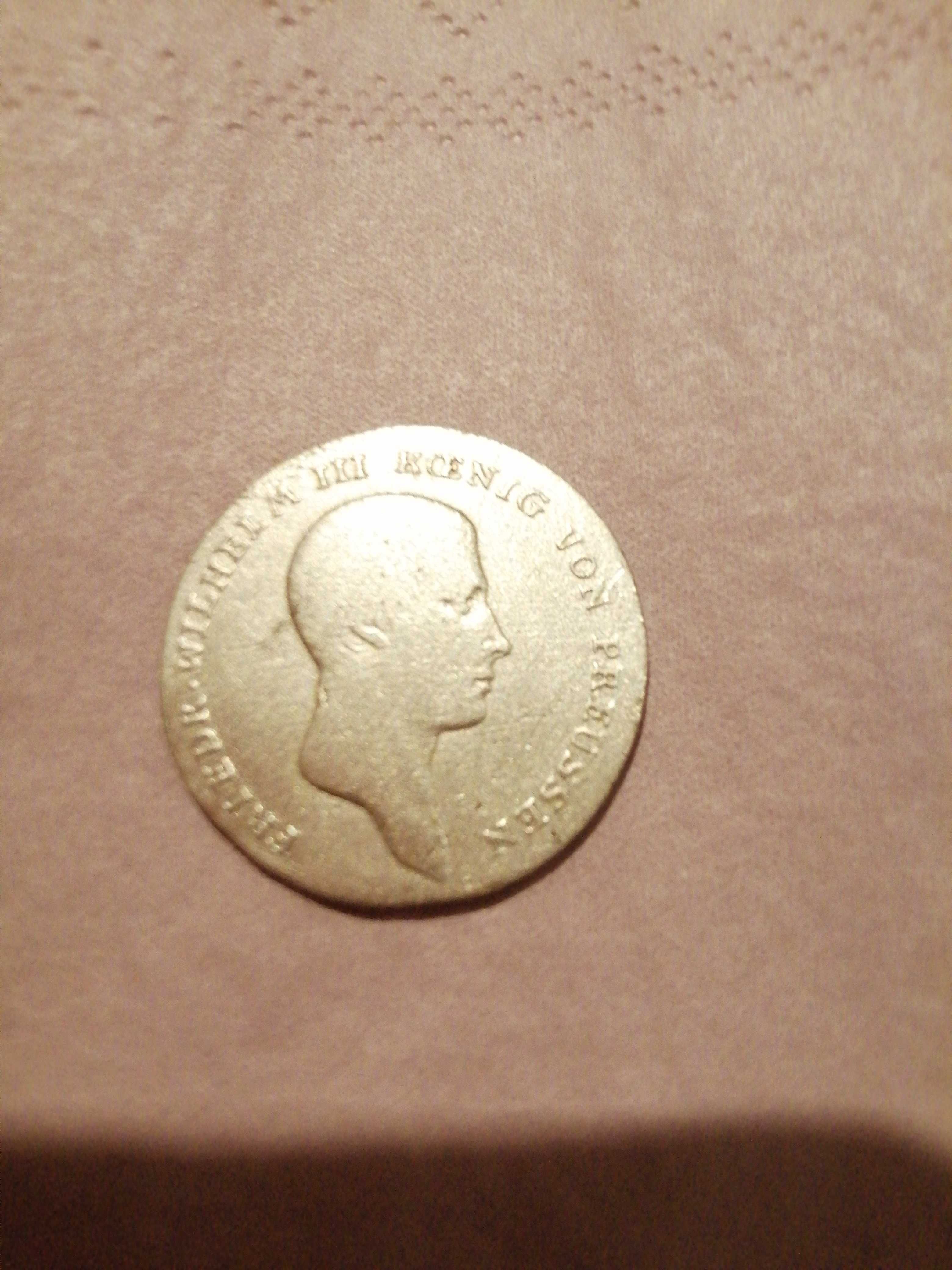 Srebrna moneta 1 talar 1/6 1810r A Fryderyk Wilhelm III Prusy