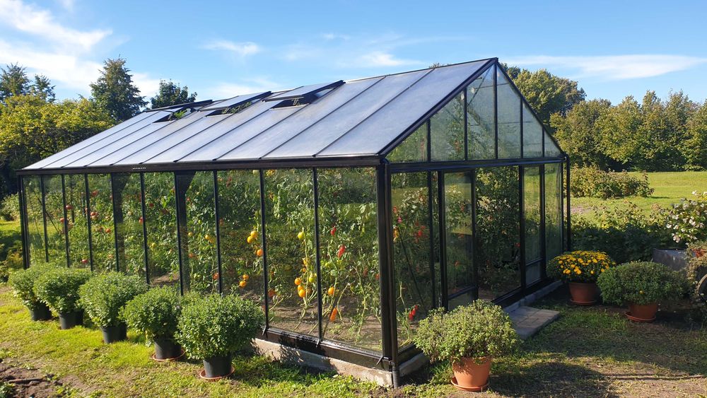 Szklarnia  aluminiowa 17,4m2 (383-457), szkło hartowane 4 mm