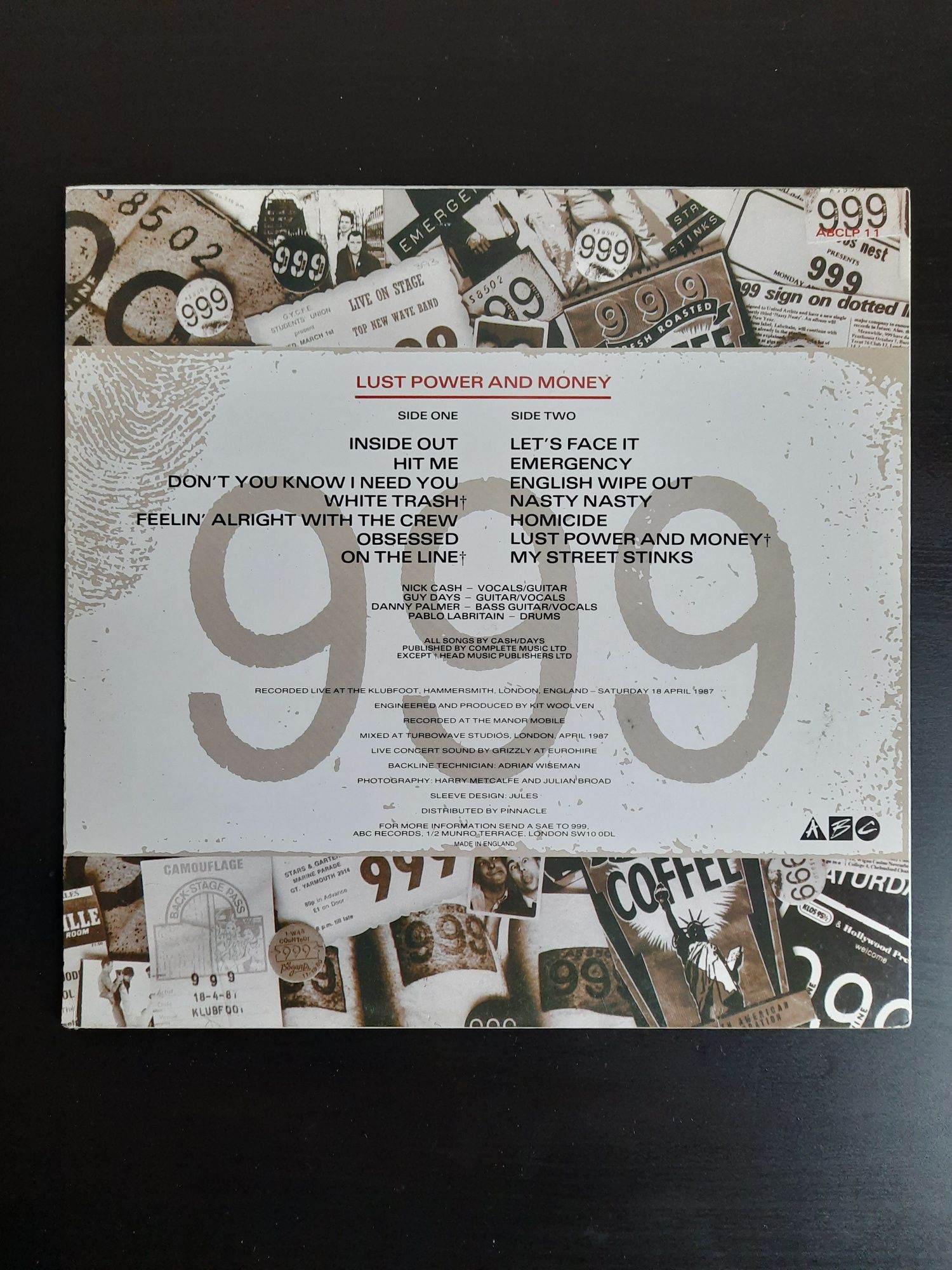 "999 - Lust Power and Money" - winyl, płyta winylowa, LP