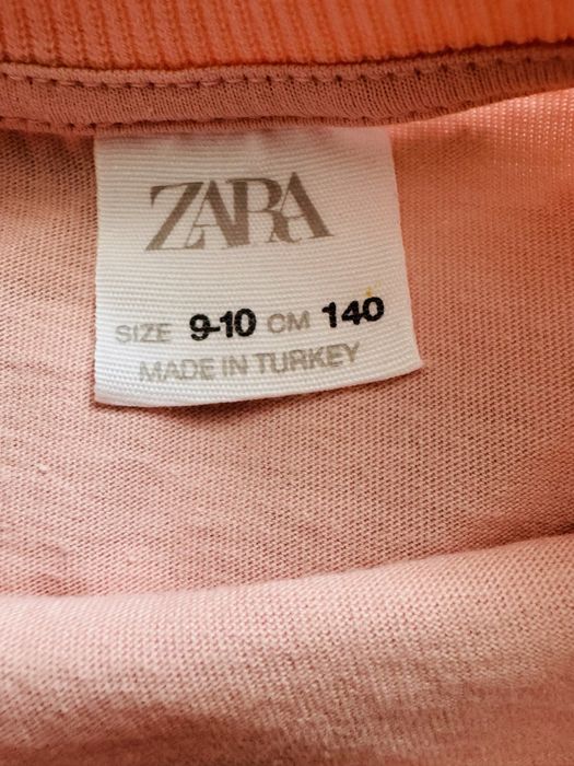 Nowa bez metki koszulka z dlugim rękawem z Zara r.140, Anime, różowa