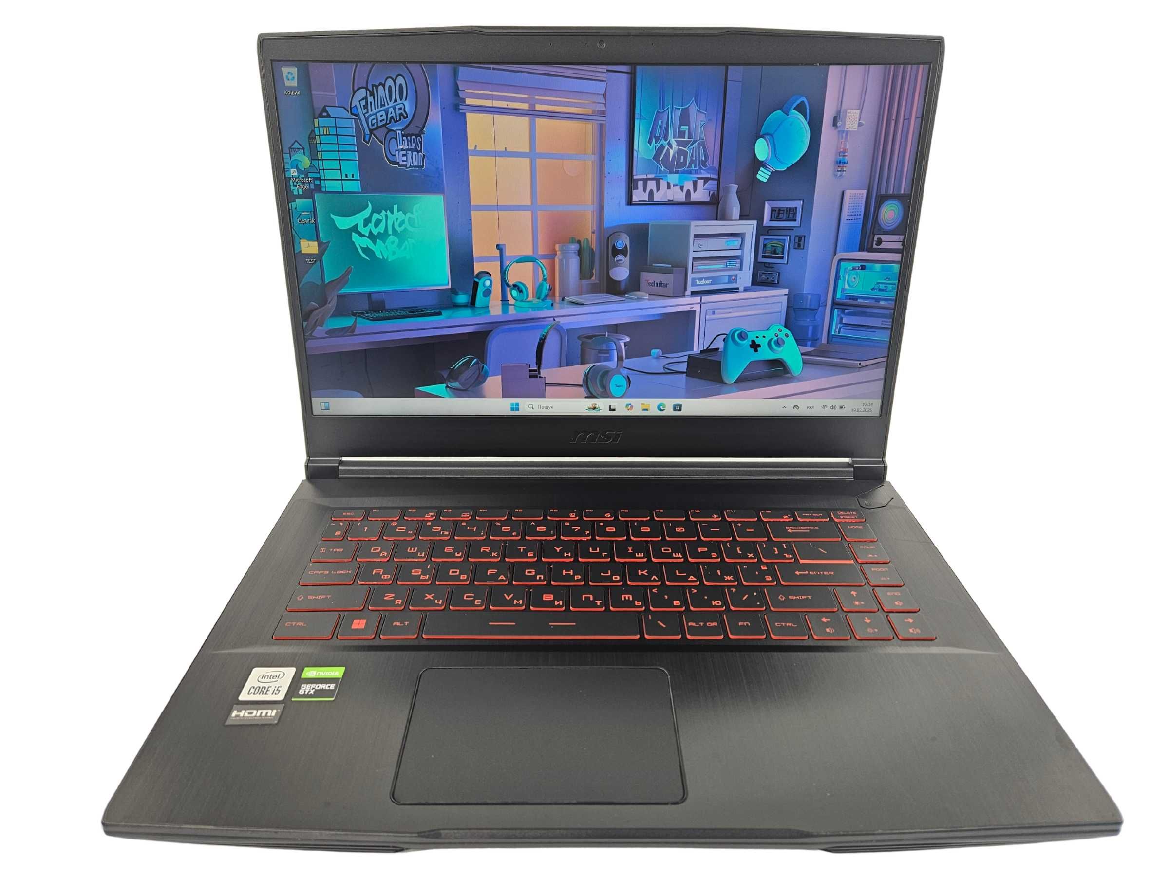 Ноутбук MSI GF63 Thin 10SC i5-10500H 6(12)|GTX 1650|16GB|256Gb|256Gb