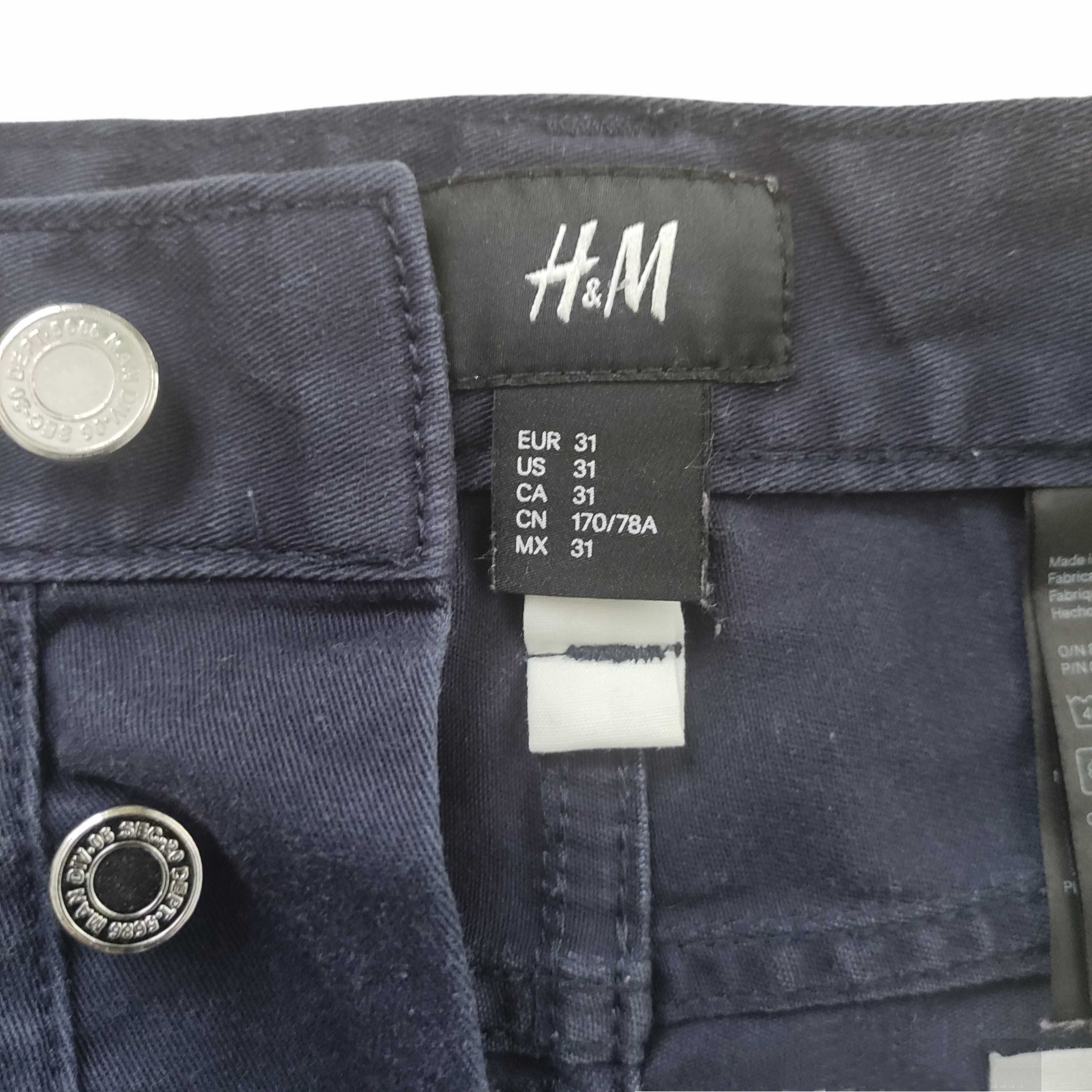 Spodnie krótkie H&M ciemny granat roz. 31