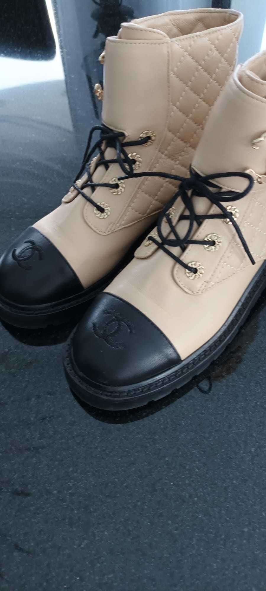 Chanel  Trapery Kozaki eleganckie Botki