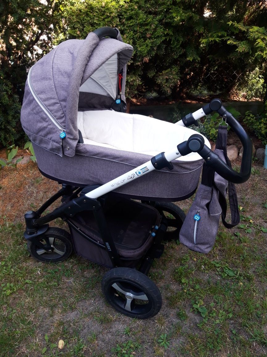 Wózek Baby Design Husky szaro czarny 2 w 1