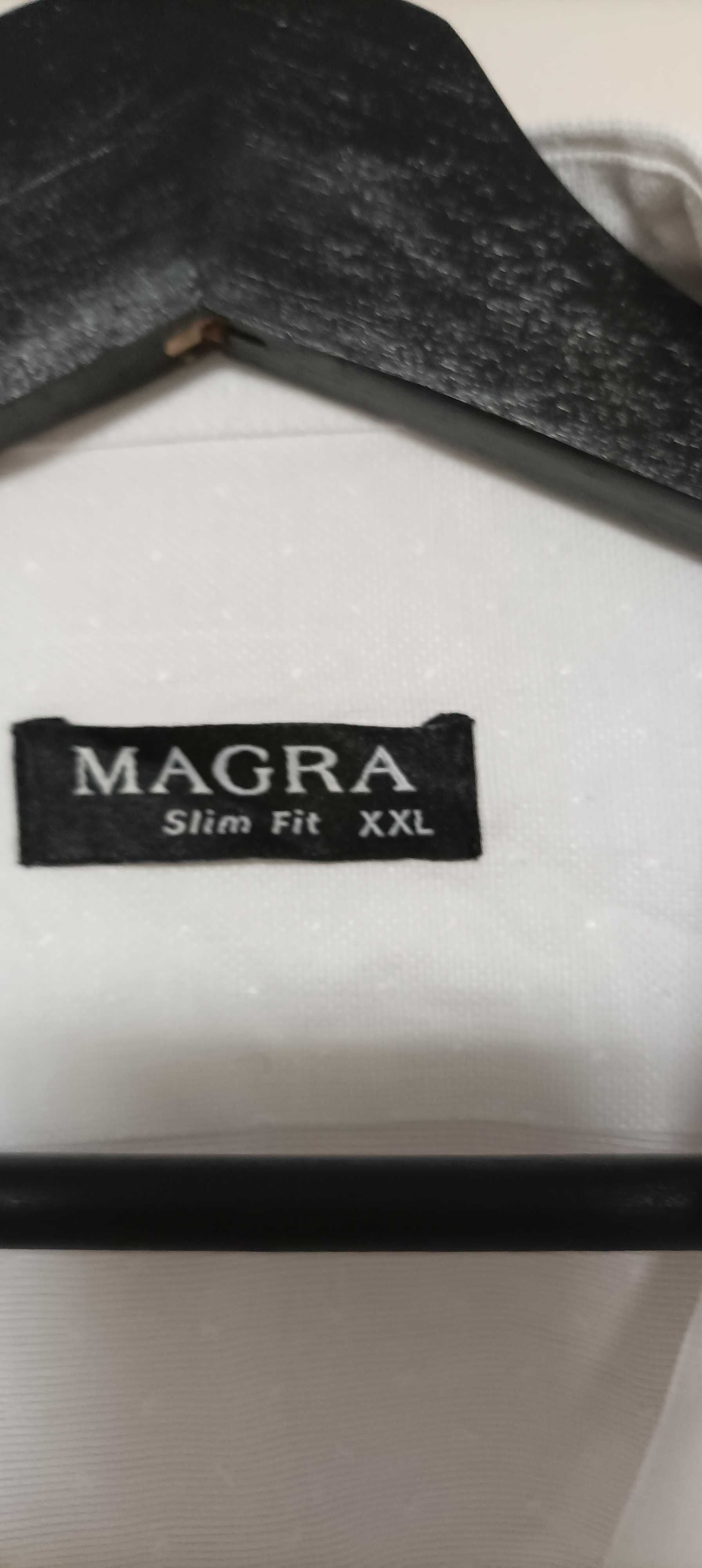 Biała koszula męska rozmiar XXL Magra