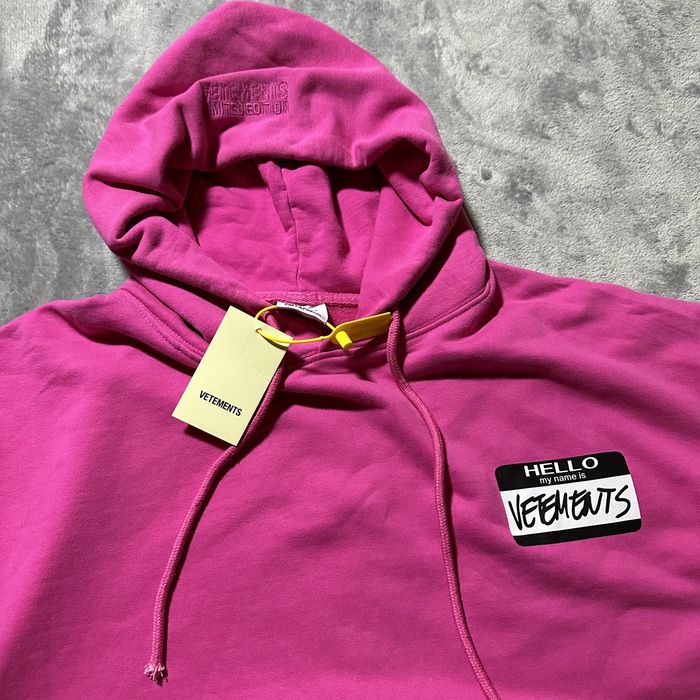 Худі Vetements Pink (HELLO my name is)