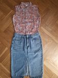 Spódnica Shein 38 i bluzka H&M 36, komplet