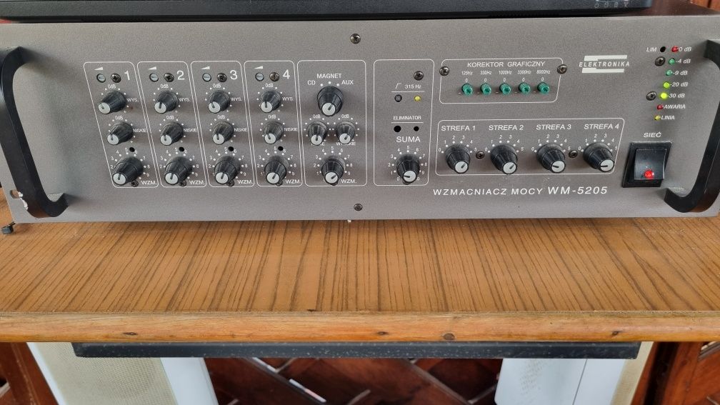 Wzmacniacz mocy WM 5205 + 8 głośników