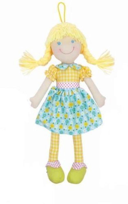 Lalka szmaciana Cornelia 38cm niebieska folia,384x126 mm