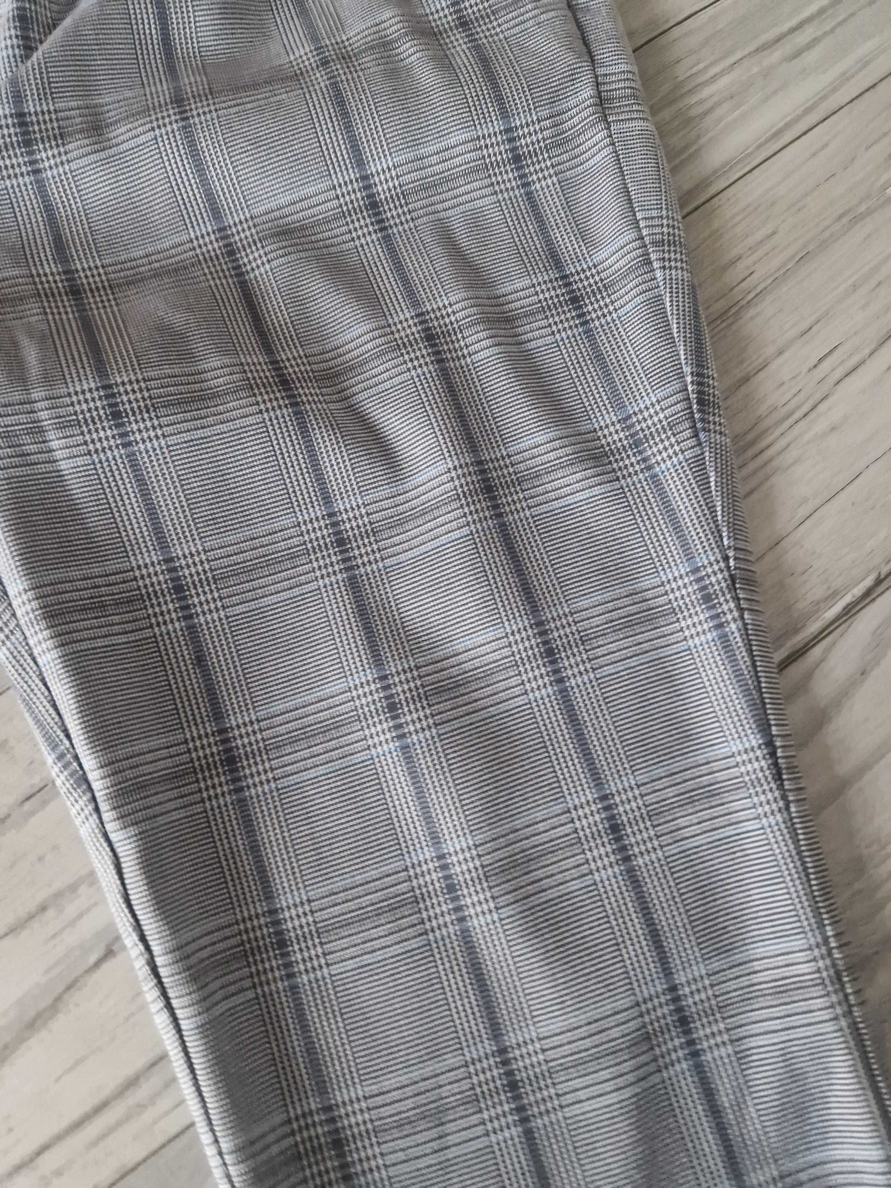 Resered damskie spodnie cygaretki w kratkę r.40 L