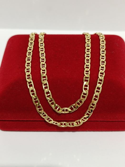 Złoty łańcuszek splot Gucci dł.50cm, złoto próby 585