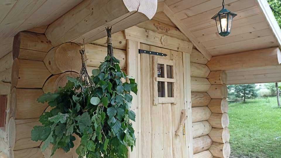 Sauna z bali, sauna sucha, Prawdziwa  Banią.