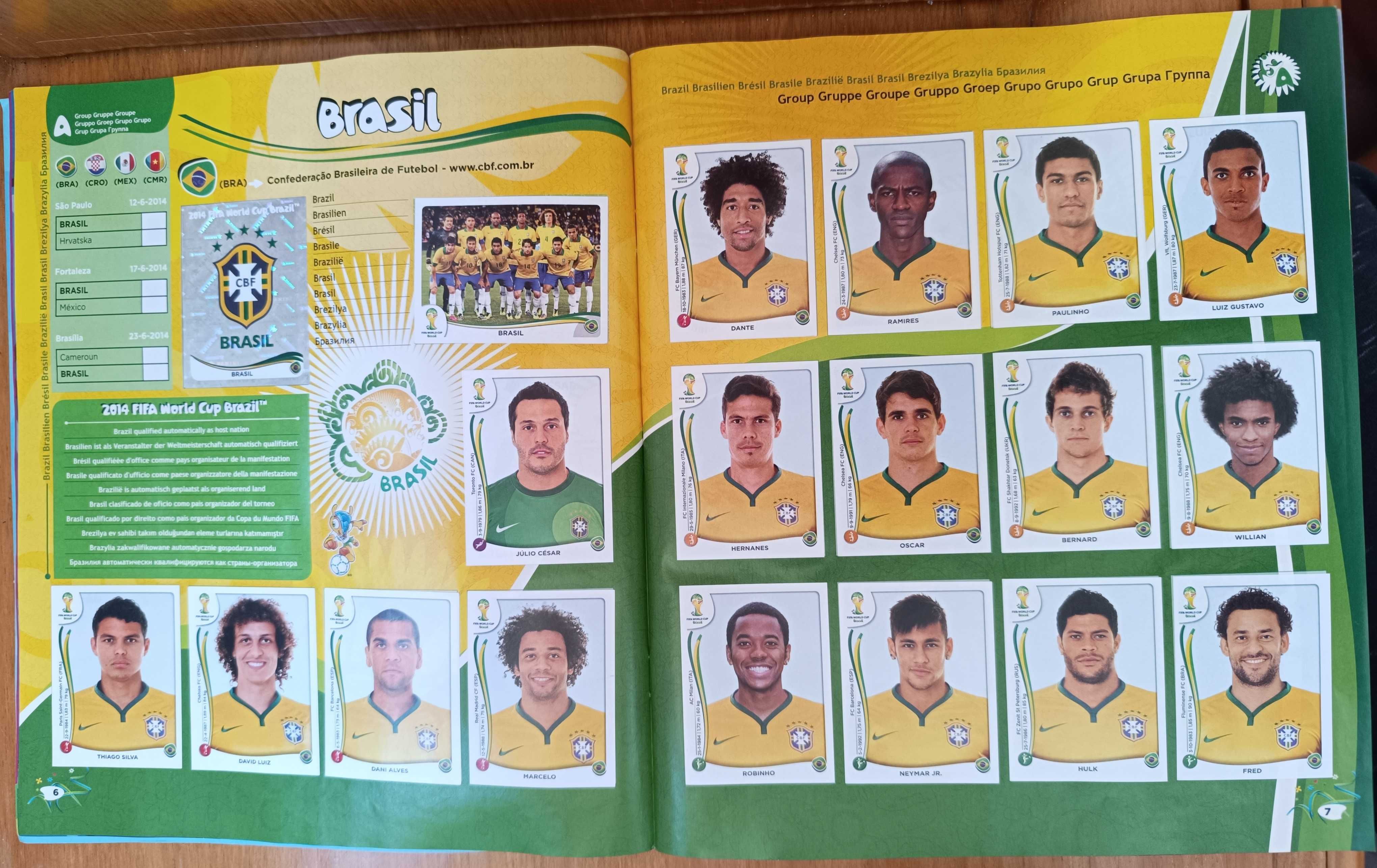 Caderneta Panini Mundial 2014 completa