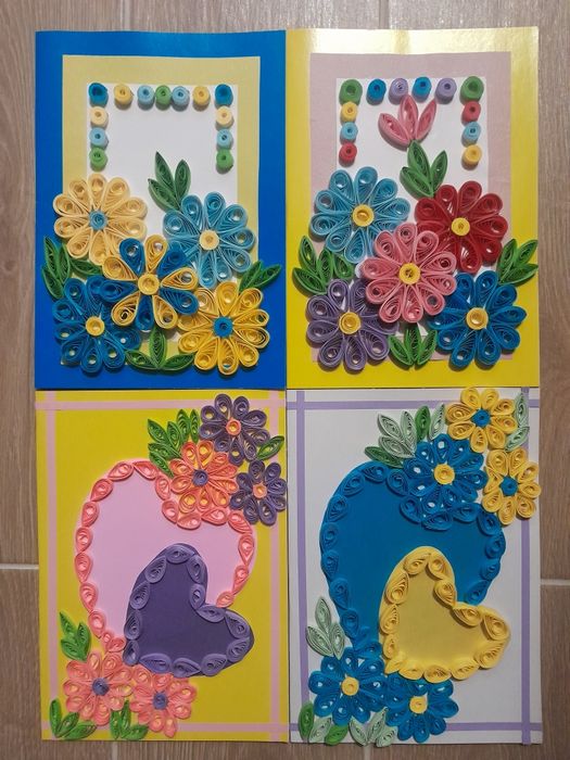 Открытки из квилинга (ручная работа)