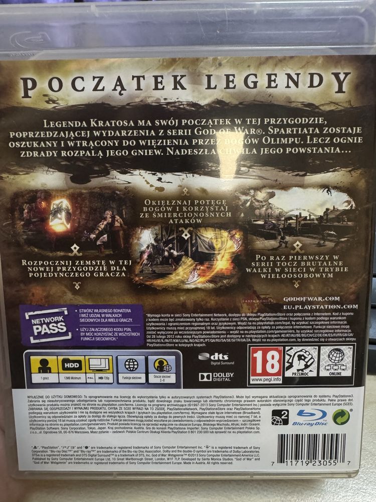 Gra god of war wstąpienie PS3