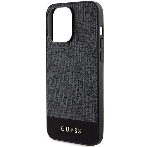 Etui Guess 4G Stripe Collection Na Iphone 15 Pro Max - Szare