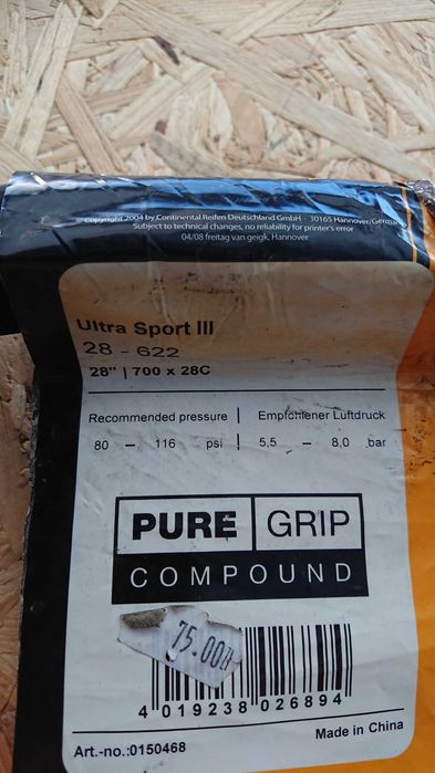 Opona szosowa Continental Ultra Sport III 700x28C NOWA